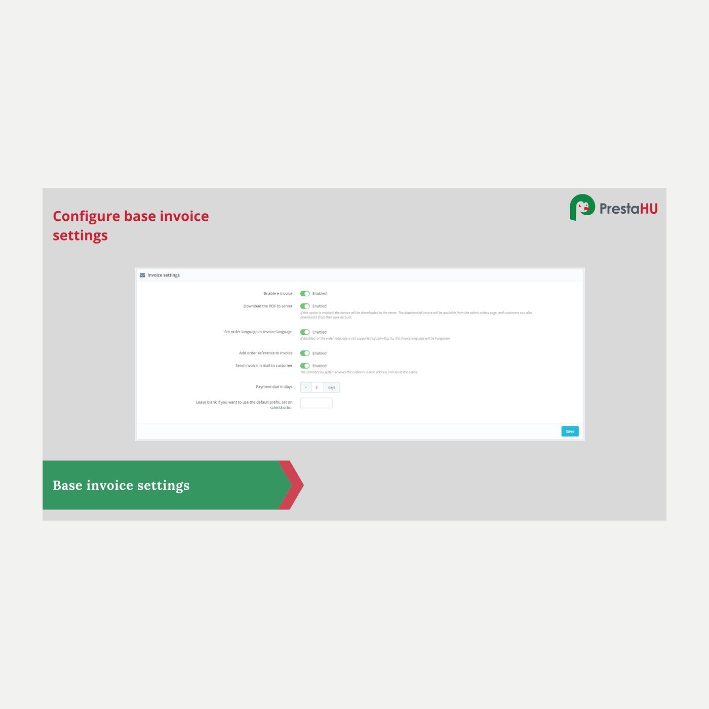 Számlázz.hu do PrestaShop – automatyczne faktury | PrestaHU