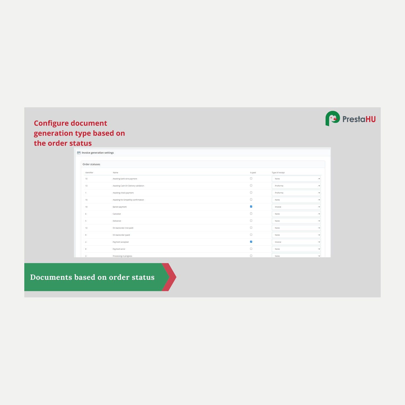 Module Számlázz.hu pour PrestaShop – factures auto | PrestaHU