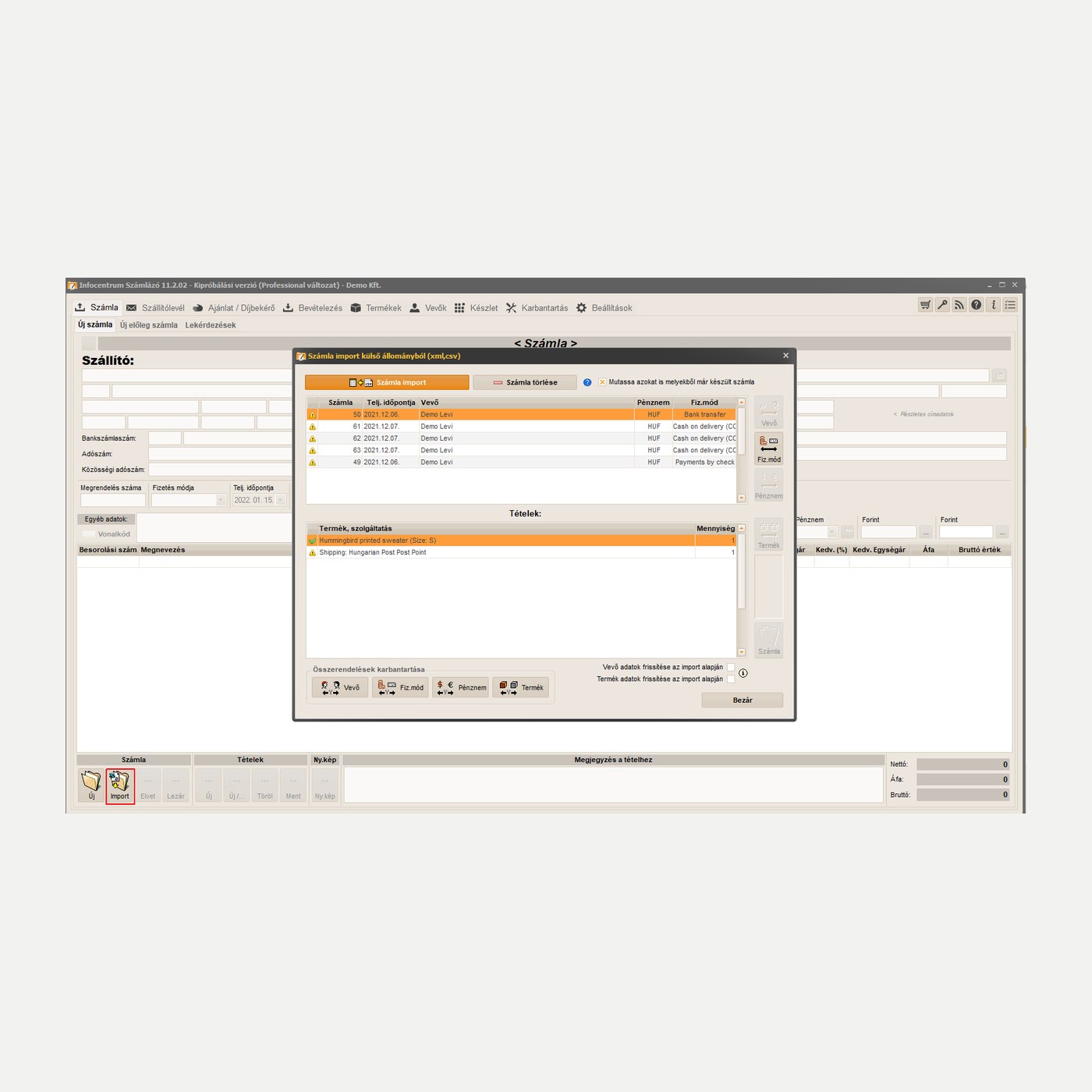 PrestaShop order export to Infocentrum invoicing
