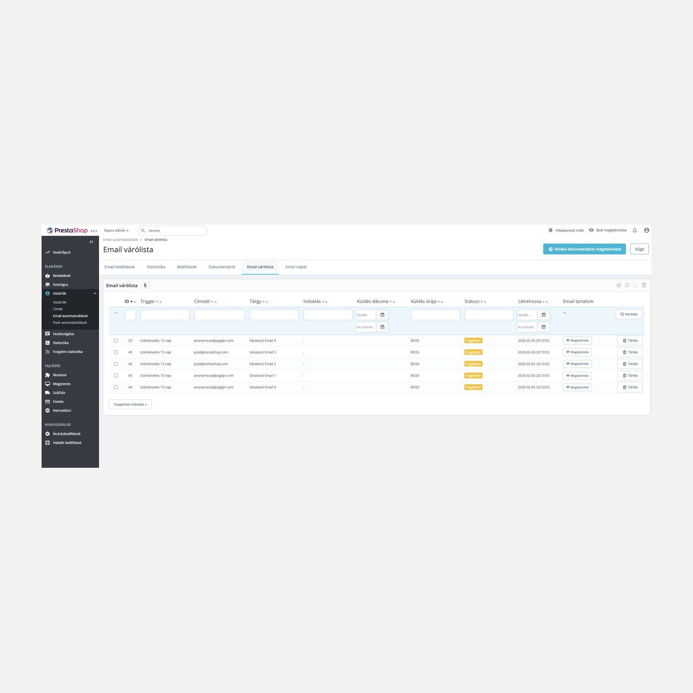 Modulo TriggerHub per PrestaShop – e-mail e web push | PrestaHU