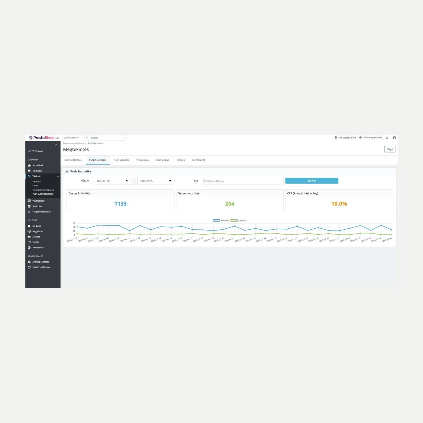 TriggerHub para PrestaShop – correo y web push | PrestaHU