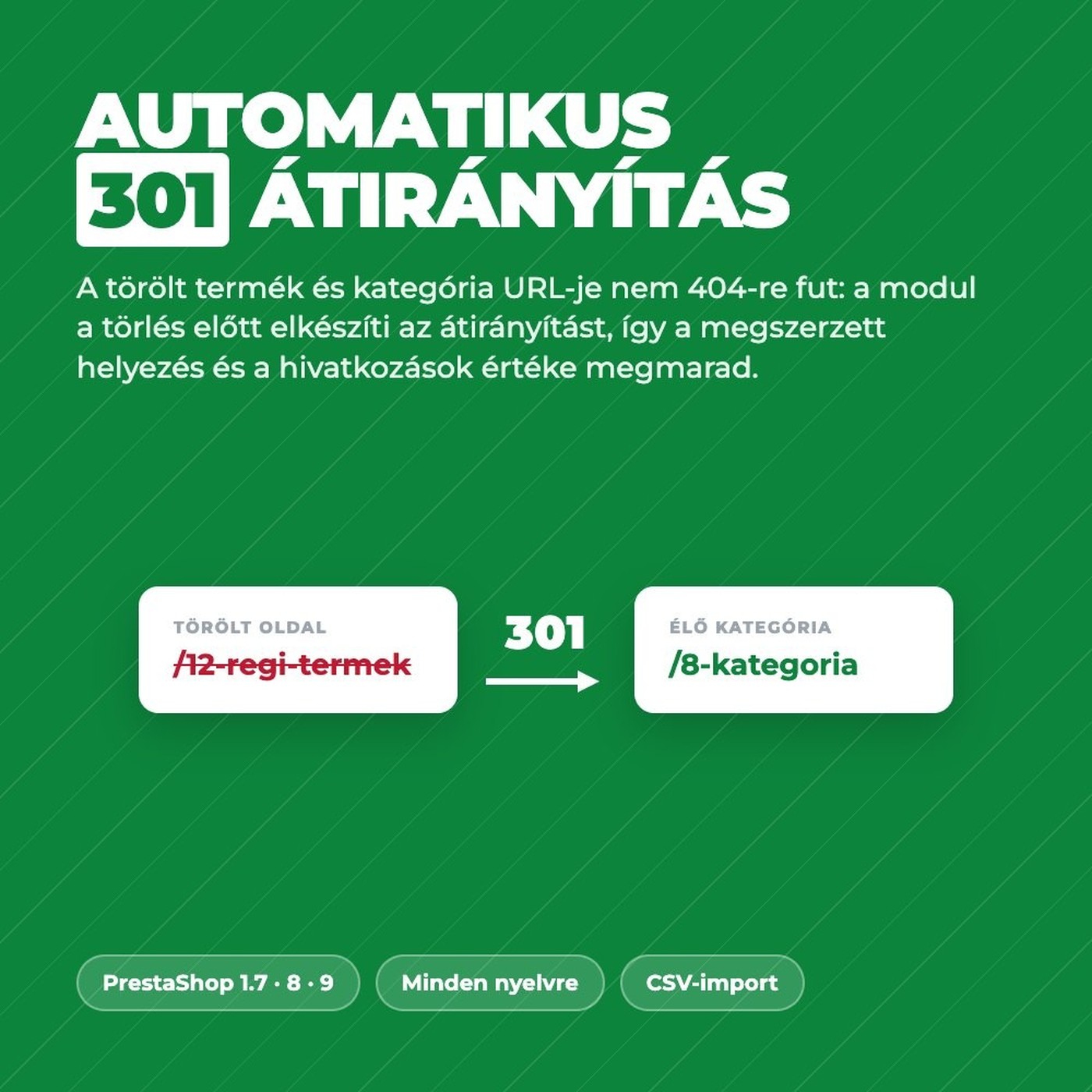 Redirect Manager for PrestaShop – automatic 301 redirects