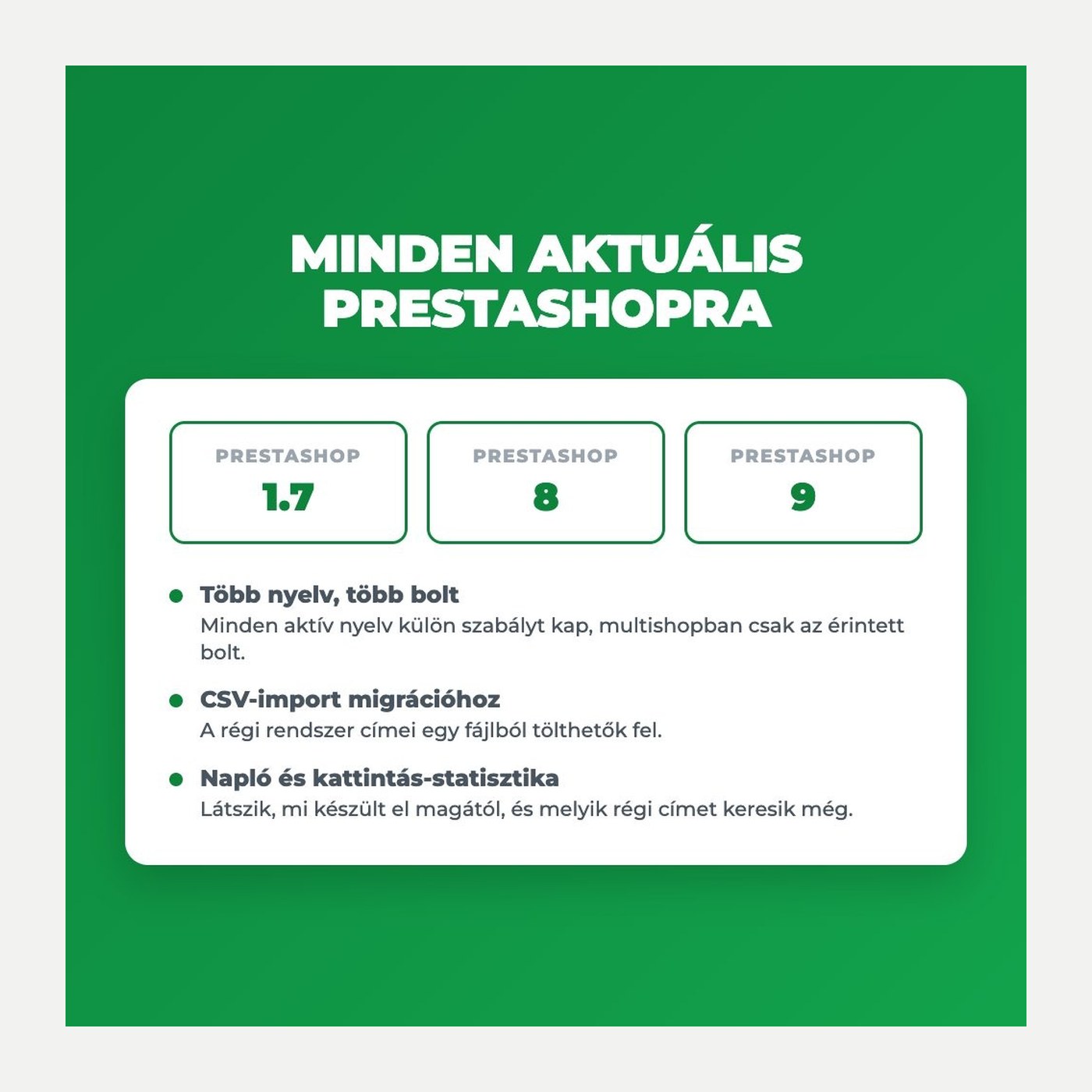Redirect Manager for PrestaShop – automatic 301 redirects