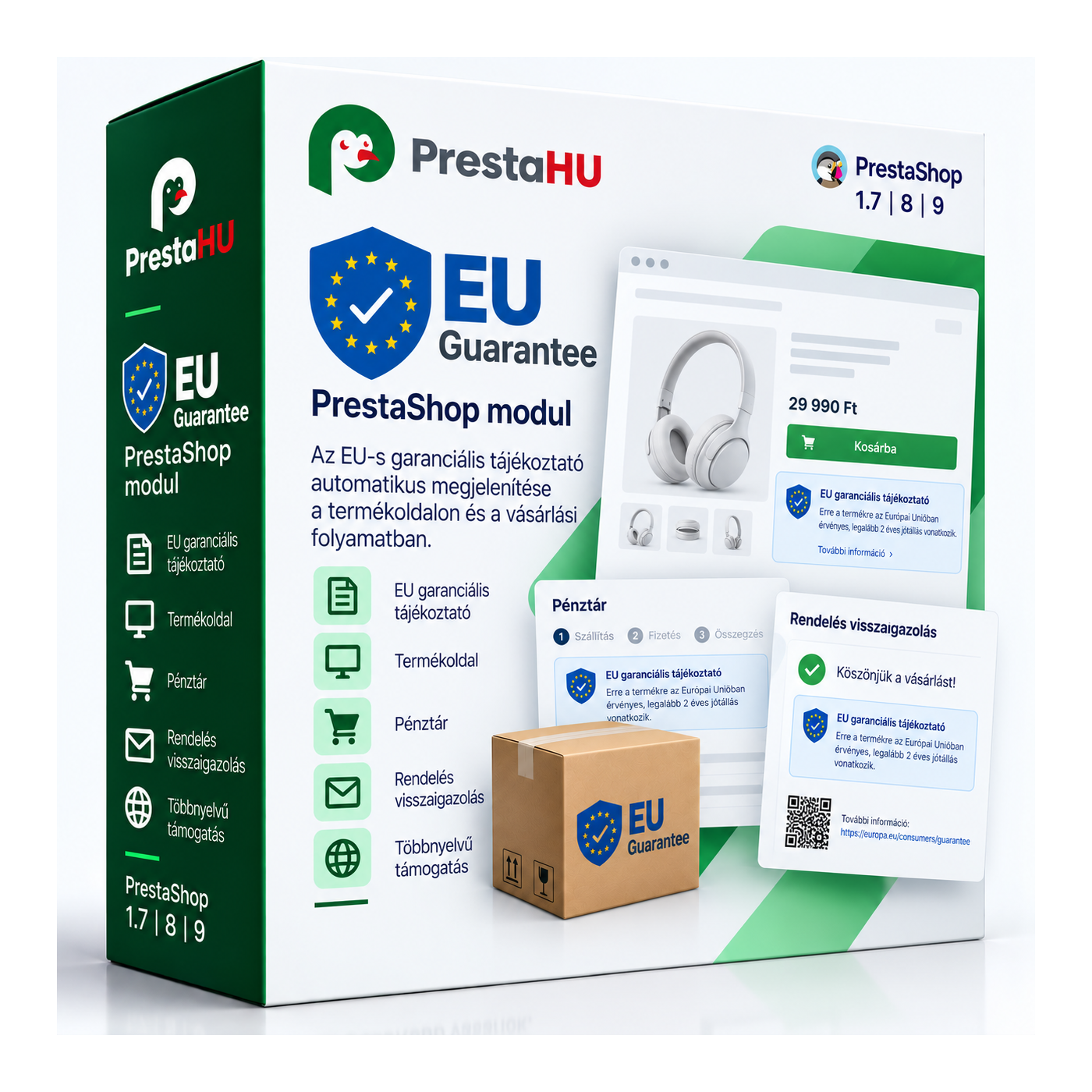 EU legal guarantee notice and GARAN label for PrestaShop