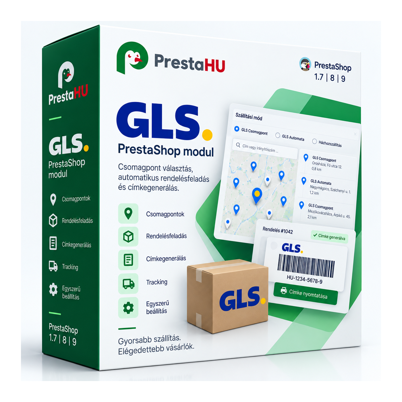 GLS parcel shop selector and order submission module | PrestaHU
