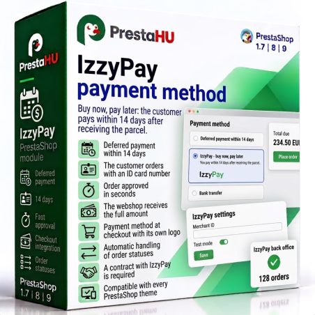 Module IzzyPay pour PrestaShop – paiement différé | PrestaHU