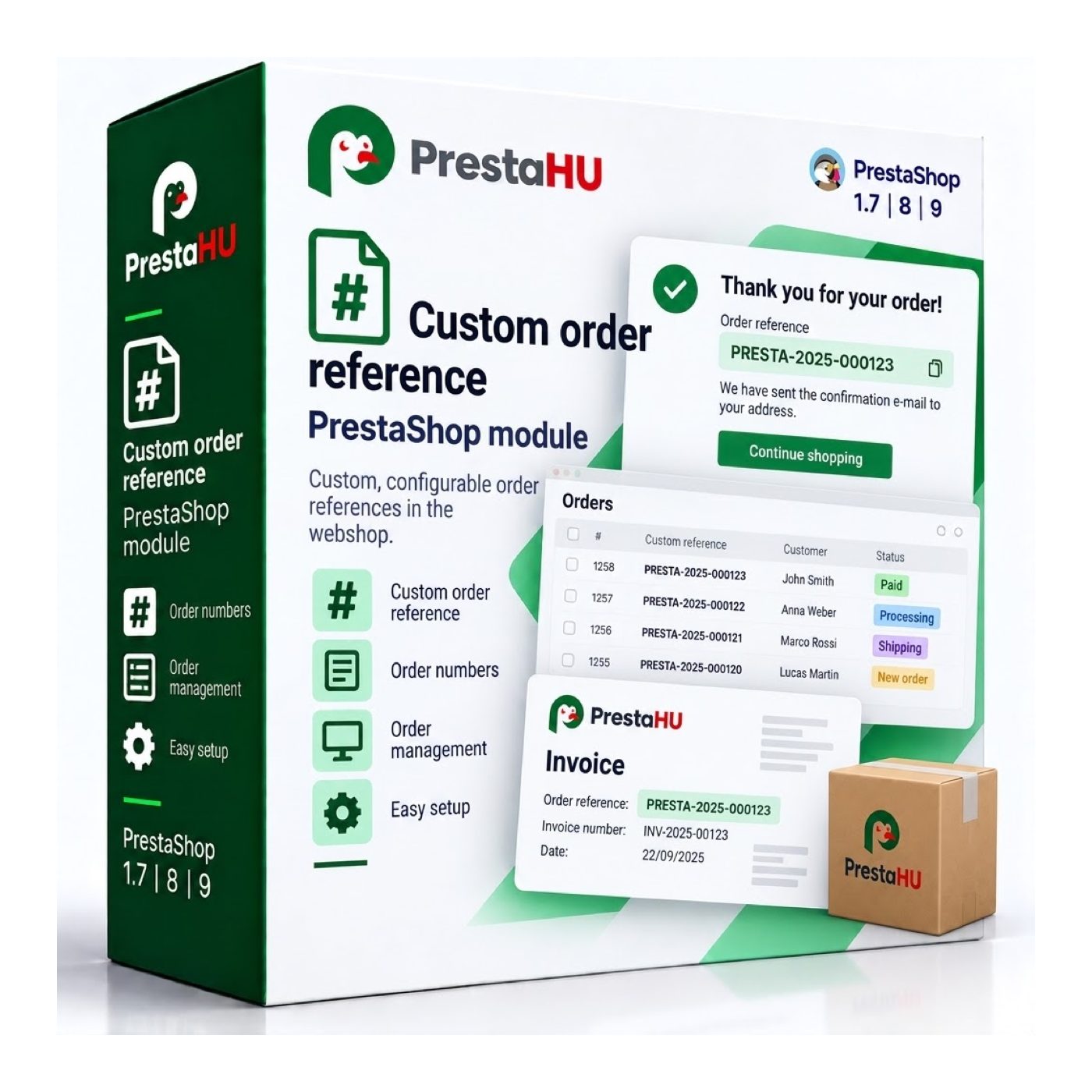 Referencia de pedido personalizada