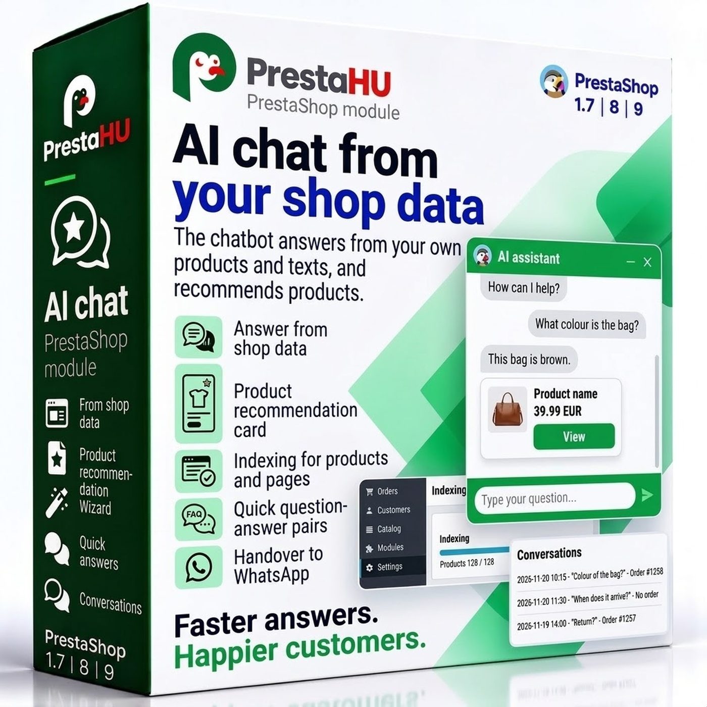 Chatbot AI ze sztuczną inteligencją do PrestaShop | PrestaHU