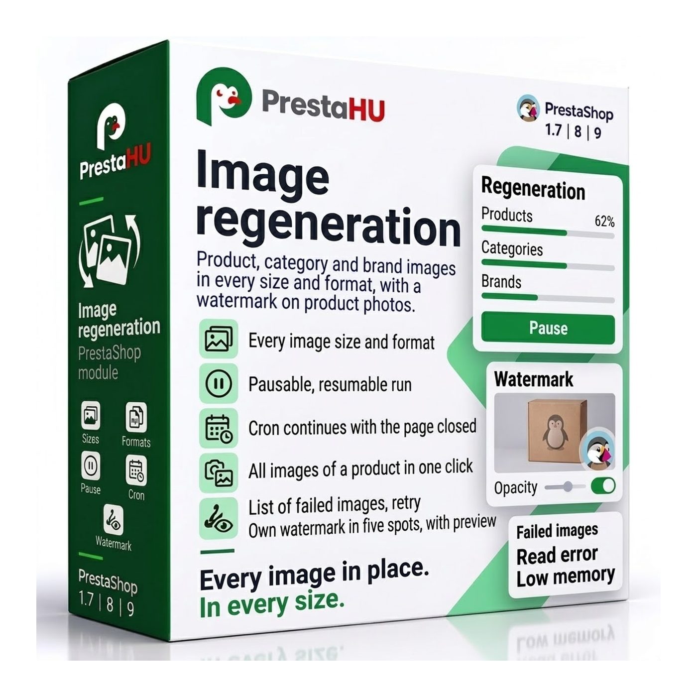 Rigenerazione immagini e filigrana per PrestaShop | PrestaHU