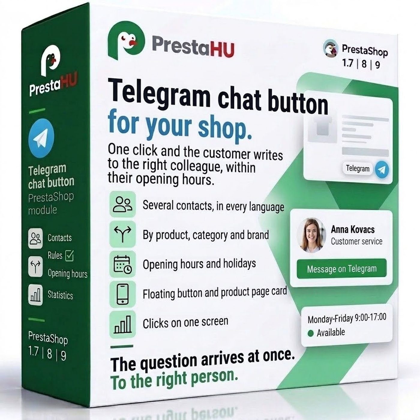 Bouton de chat Telegram pour PrestaShop | PrestaHU