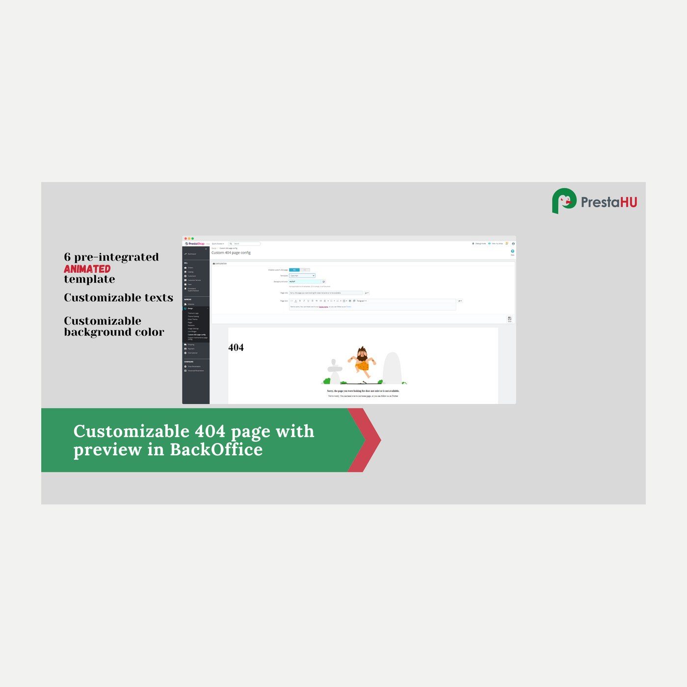 Pagina 404 e di manutenzione per PrestaShop | PrestaHU