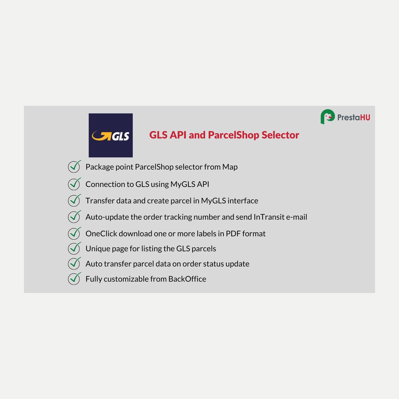 Module GLS pour PrestaShop – points relais, étiquettes | PrestaHU
